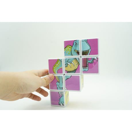 Cuburi magnetice dinozauri 8 piese | MagneDino - vivimall.ro