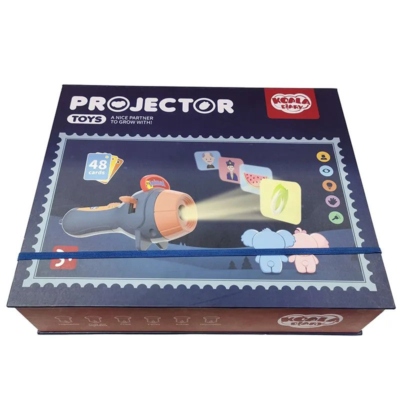 Oktatójáték-készlet, Zseblámpa Projektor Gyermekeknek, 6 Téma, 48 Kép, Tárolódoboz, +3 Év 