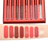 8 db-os matt rúzskészlet, átnedvesedésálló, Kevin&amp;Coco, 2,5 ml