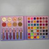 Sminkkészlet, Kevin&amp;Coco paletta 53 szemhéjfestékkel, highlighterrel, korrektorral és rúzsokkal