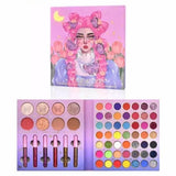 Sminkkészlet, Kevin&amp;Coco paletta 53 szemhéjfestékkel, highlighterrel, korrektorral és rúzsokkal