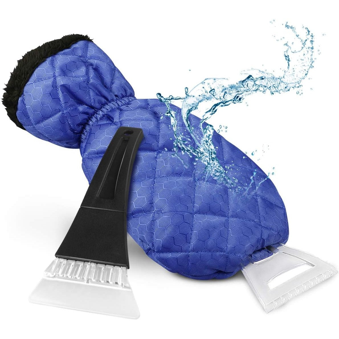 Set Manusa si Racleta pentru Zapada, Vivimall, Impermeabila, Izolatie de Bumbac, 31 x 15 cm, Albastru - vivimall.ro