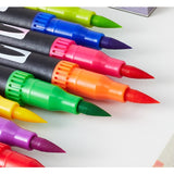 Set 60 Carioci, Vivimall, pe Baza de Apa, 2 Tipuri de Varf, 1-2 mm, 0.4 mm, Corp Carioca Negru, din Plastic, Multicolor - vivimall.ro