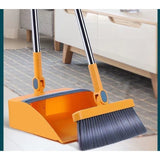 Set Matura si Faras cu Coada Detasabila, Vivimall, cu Dinti de Pieptene pentru Curatare Matura, rotativ, pliabil, Otel inoxidabil si Polipropilena, portocaliu, Resigilat - vivimall.ro