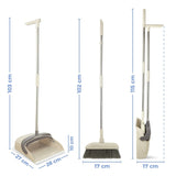 Set matura si faras cu coada, Vivimall, Pentru uz casnic, Plastic/Otel, Maro/Bej, Depozitare verticala, 26x25.5x83 cm - vivimall.ro