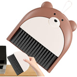 Set Matura si Faras, Vivimall, Pentru Birou, din PP, Model Ursulet, 23.5 x 18 cm, Maro - vivimall.ro