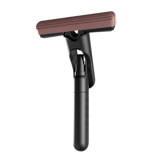 Mop Plat cu Pulverizare, Vivimall, Recipient pentru Solutie de Suprafete, Geamuri, Interior Auto, Maner Scurt, Usor de Utilizat, Sistem de Stoarcere, 15.5 x 15.5 x 12.5 cm, Negru - vivimall.ro