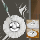 Set mop rotativ cu galeata Vivimall, material plastic si microfibra, o rezerva inclusa, rezistent, cu dop scurgere, vas detasabil, orificiu pentru solutie, pentru interior, capacitate 8 l, verde - vivimall.ro