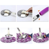 Set mop rotativ cu galeata Vivimall, material plastic si microfibra, rezistent, cu dop scurgere, vas detasabil, pentru interior, capacitate 8 l, negru/rosu - vivimall.ro