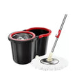 Set mop rotativ cu galeata Vivimall, material plastic si microfibra, rezistent, cu dop scurgere, vas detasabil, pentru interior, capacitate 8 l, negru/rosu - vivimall.ro