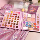 Trusa de Machiaj, KEVIN & COCO, Easter Style Blue, 69 culori, 20 x 22.5 cm - vivimall.ro