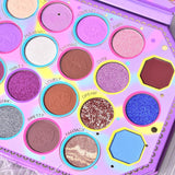 Paleta de Machiaj, KEVIN & COCO, Violet Ice Cream, Fard de Pleoape, 22 culori, 19 x 13.7 x 1.3 cm - vivimall.ro