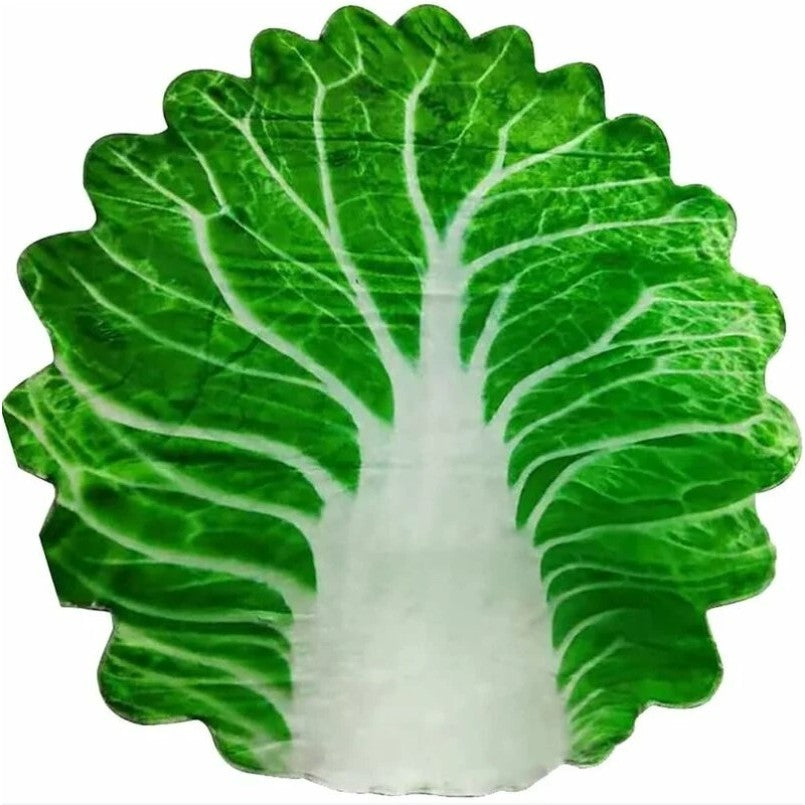 Set patura flanel si caciula Vivimall, forma frunza de salata, pentru nou-nascuti, material poliester, 85 cm, verde - vivimall.ro