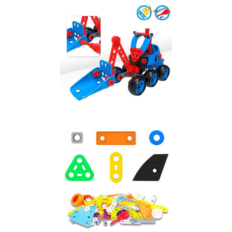 Set construit masini educativ 134 piese | TechBuilders - vivimall.ro