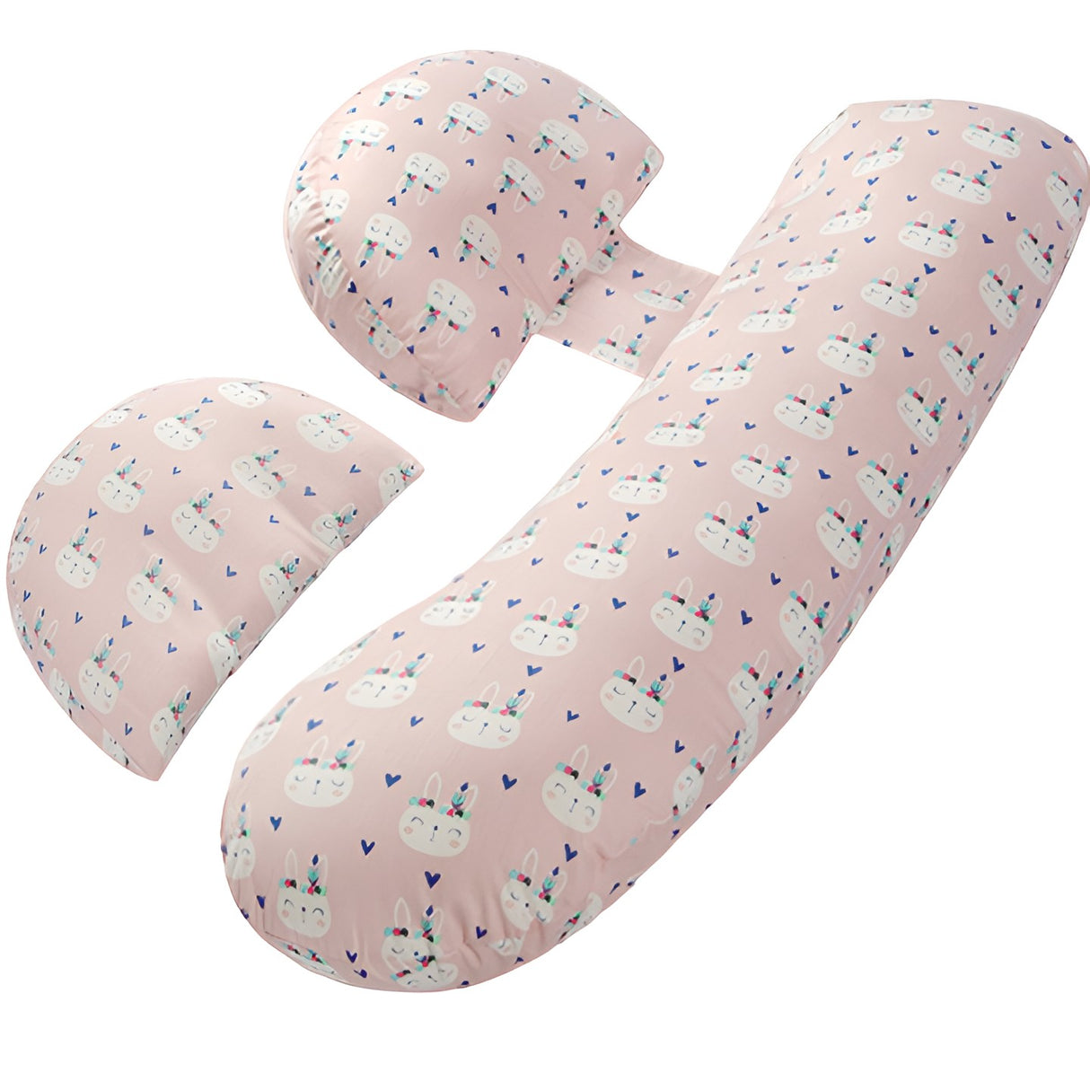 Set Perna pentru Gravide, Vivimall, Husa Detasabila, Spuma Moale, Utilizare in Forma H si U, Reglabila, Latime Ajustabila, Proactive, Roz Deschis - vivimall.ro