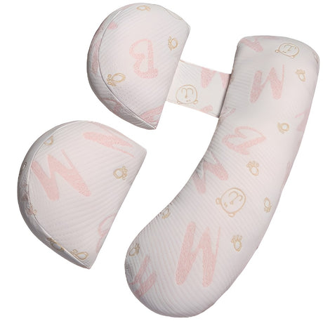 Set Perna pentru Gravide, Vivimall, Husa Detasabila, Spuma Moale, Utilizare in Forma H si U, Reglabila, Latime Ajustabila, Proactive, Roz Pal - vivimall.ro