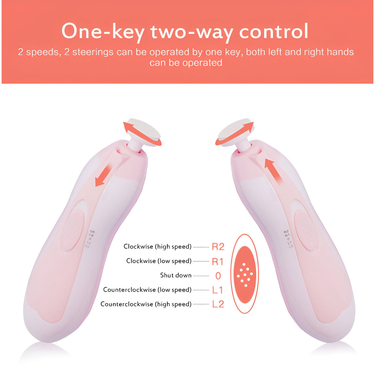 Set Pila Electrica pentru Copii si Bebelusi, Vivimall, ABS, 6 Accesorii, cu Lumina LED, Roz Alb - vivimall.ro