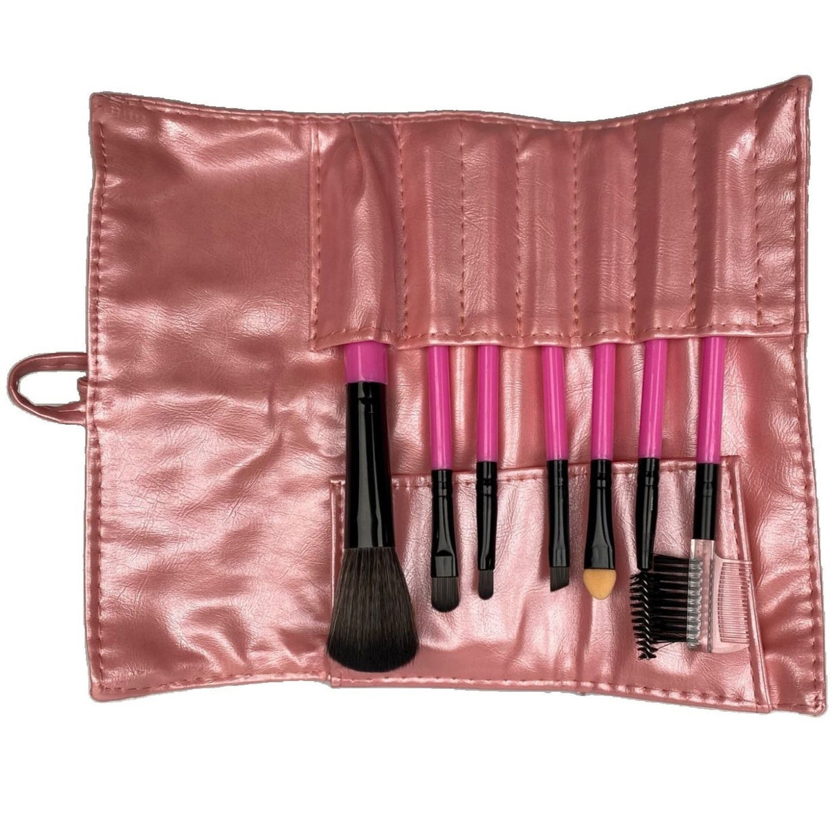 Set Portabil 7 Pensule De Machiaj Cu Husa - vivimall.ro