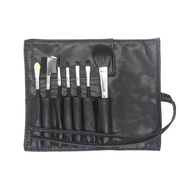 7 darabos hordozható sminkkészlet fekete tokkal