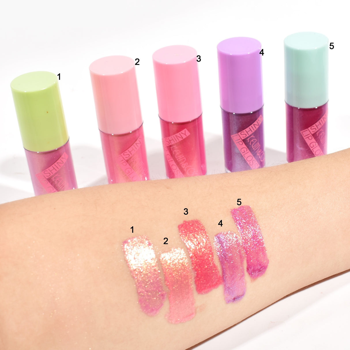 Set 5 Rujuri, Kevin Coco, Dreamy Pink, Lip-Gloss, Sidefate, Multicolor - vivimall.ro