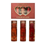 Set Rujuri de Buze Lucioase, KEVIN &amp; COCO, Be Mine 3 Culori, Lip-Gloss, 11 x 7.3 x 2.7cm, Roz-Rosu, Varianta B - vivimall.ro