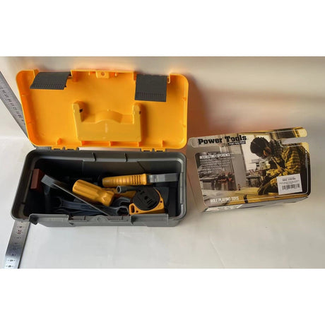 Trusa Scule si Unelte de Jucarie pentru Copii, Vivimall, 19 Piese Material Plastic, Interactiv, +3 Ani, 27.5x15.5x13 cm, Gri/Portocaliu - vivimall.ro