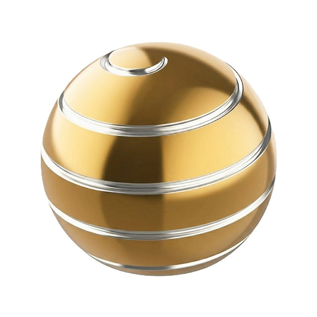 Sfera Fidget Spinner Metalic, Flippy, Corp Aliaj Zinc, Rulment Inox, Jucarie Antistres pentru Focus si Relaxare, Diametru 40 mm, Gadget pentru Birou, Scoala, Cadou pentru Copii si Adulti, Auriu - vivimall.ro