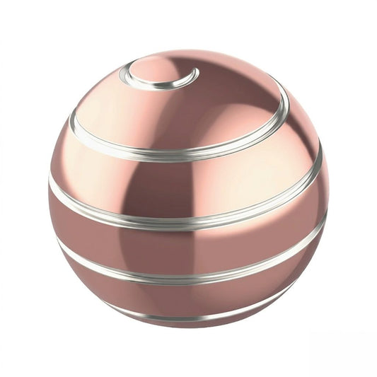 Sfera Fidget Spinner Metalic, Flippy, Corp Aliaj Zinc, Rulment Inox, Jucarie Antistres pentru Focus si Relaxare, Diametru 40 mm, Gadget pentru Birou, Scoala, Cadou pentru Copii si Adulti, Roz - vivimall.ro