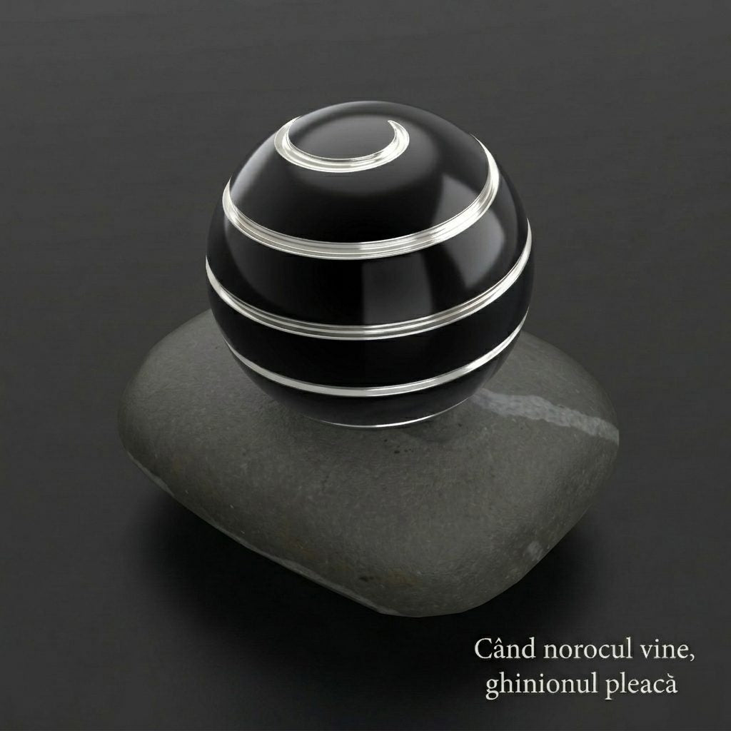 Fidget spinner metalic Flippy, detaliu suprafață corp zinc, culoare negru mat