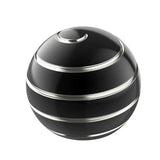 Sferă fidget spinner metalic Flippy negru, corp aliaj zinc, diametru 40 mm, vedere frontală