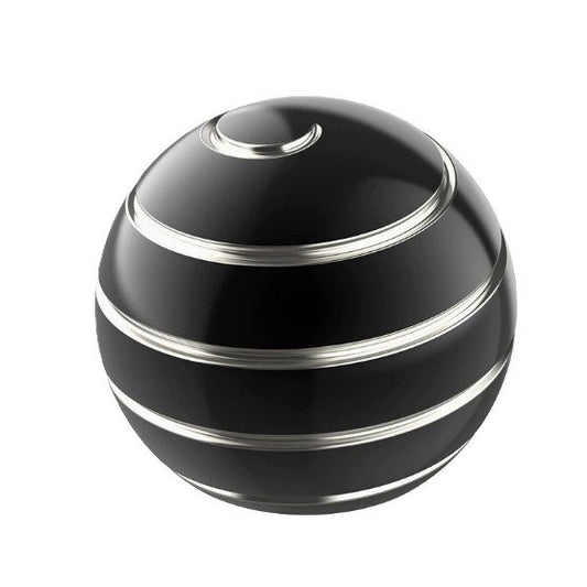 Sfera Fidget Spinner Metalic, Flippy, Corp Aliaj Zinc, Rulment Inox, Jucarie Antistres pentru Focus si Relaxare, Diametru 40 mm, Gadget pentru Birou, Scoala, Cadou pentru Copii si Adulti, Negru - vivimall.ro