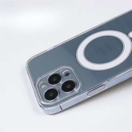 Husa protectie Flippy pentru iPhone 13 Pro Mag Safe, 2 in 1 incarcare si magnet, Silicon si Acril, Transparenta - vivimall.ro