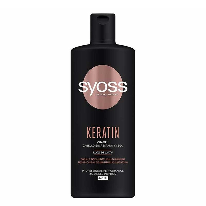 Șampon SYOSS Keratin pentru Păr Curdos & Uscat - 440ml - Îngrijire Intenificată