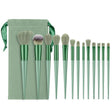 Set 13 pensule pentru machiaj, Vivimall, super soft, makeup profesional/incepatori, verde - vivimall.ro