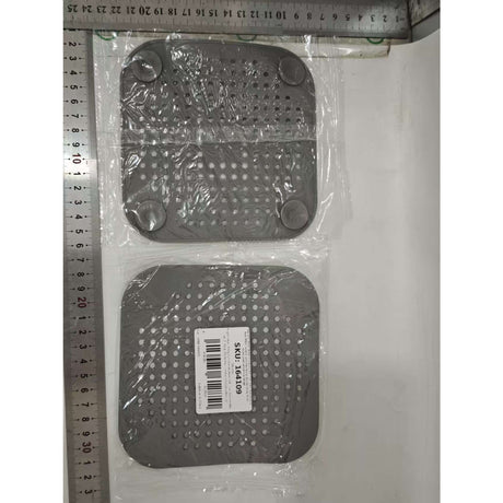 Filtru Chiuveta, Flippy, Anti-infundare, cu Ventuze, 14.5 x 14.5 cm, Flexibil, Gri