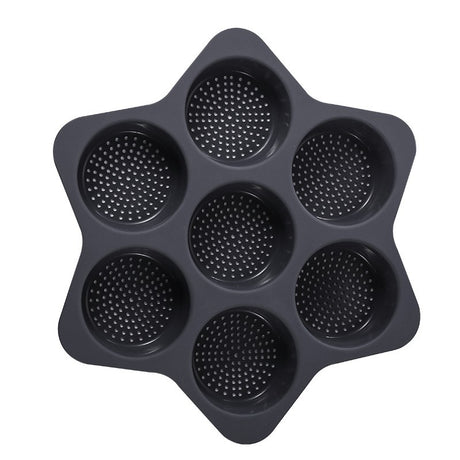 Forme De Silicon Pentru Copt, 7 Forme Rotiunde, Pentru Burgeri Si Prajituri, 38.5 X 4 Cm - vivimall.ro
