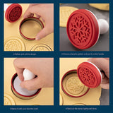 Set 6 stampile pentru prajituri Vivimall, tematica de Craciun, din silicon alimentar non-toxic, taietor aluat inclus, 6 cm,  maner din plastic, compact, usor de depozitat, - vivimall.ro