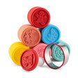 Set 6 stampile pentru prajituri Vivimall, tematica de Craciun, din silicon alimentar non-toxic, taietor aluat inclus, 6 cm,  maner din plastic, compact, usor de depozitat, - vivimall.ro