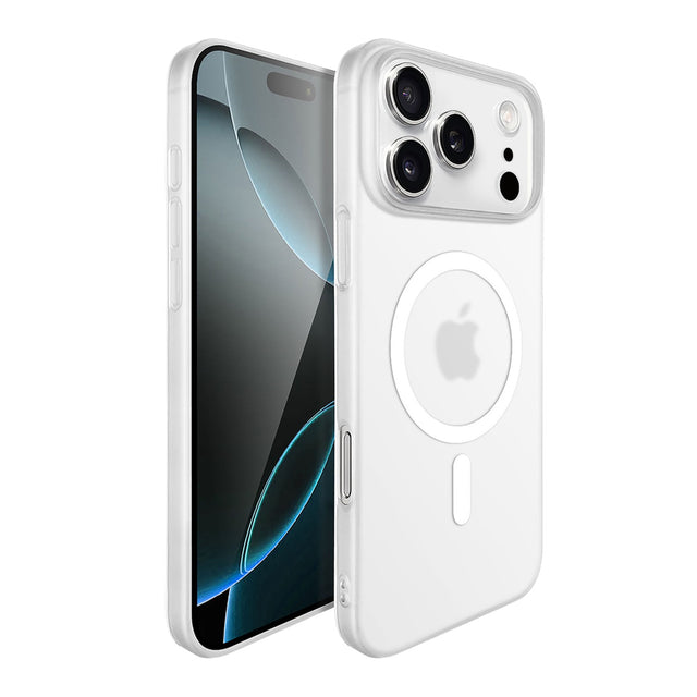 Husă magnetică albă ultra-subțire din policarbonat pentru Apple iPhone 17 Air, vedere frontală
