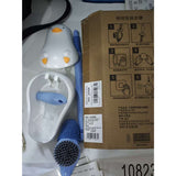 Perie de Toaleta, Flippy, cu Suport de Perete, Recipient Detergent, 2 Tipuri de Perii, Model Rata, Albastru