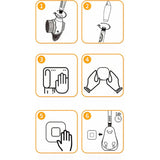 Perie de Toaleta, Flippy, cu Suport de Perete, Recipient Detergent, 2 Tipuri de Perii, Model Rata, Albastru