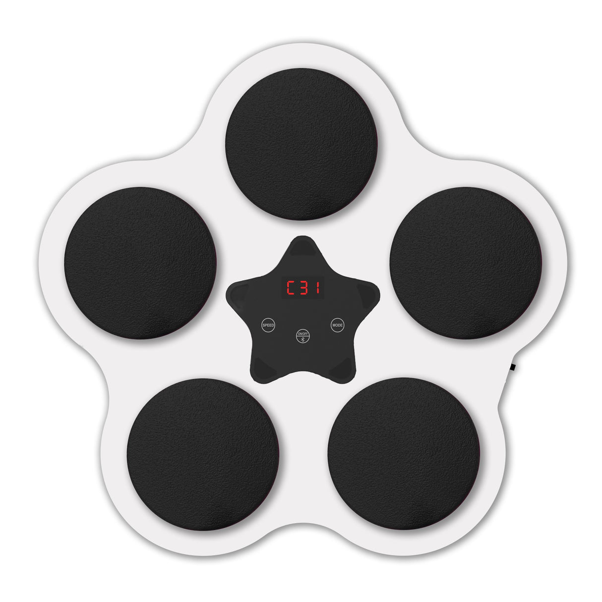 Bokszjáték zenével és fényekkel, Bluetooth-szal, USB töltés, tapadókorongos alkalmazás, 5 célpont, 930 g 