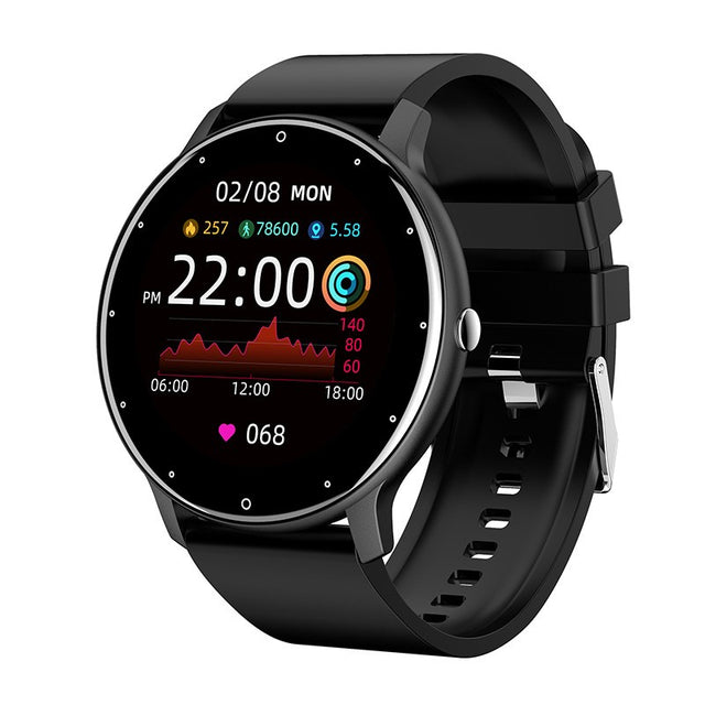 Ceas smartwatch si bratara fitness Flippy ZL02D, oxigen, ritm cardiac, pedometru, notificari, IP67, Compatibil cu Android/iOS, vibratii, multi sport, Negru - vivimall.ro