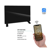 Convector Electric, Flippry, 2000W, Wi-Fi, Termostat, afisaj LED, Touch Screen, Control din Telefon, 82.3x12x45.6 cm, Negru - vivimall.ro