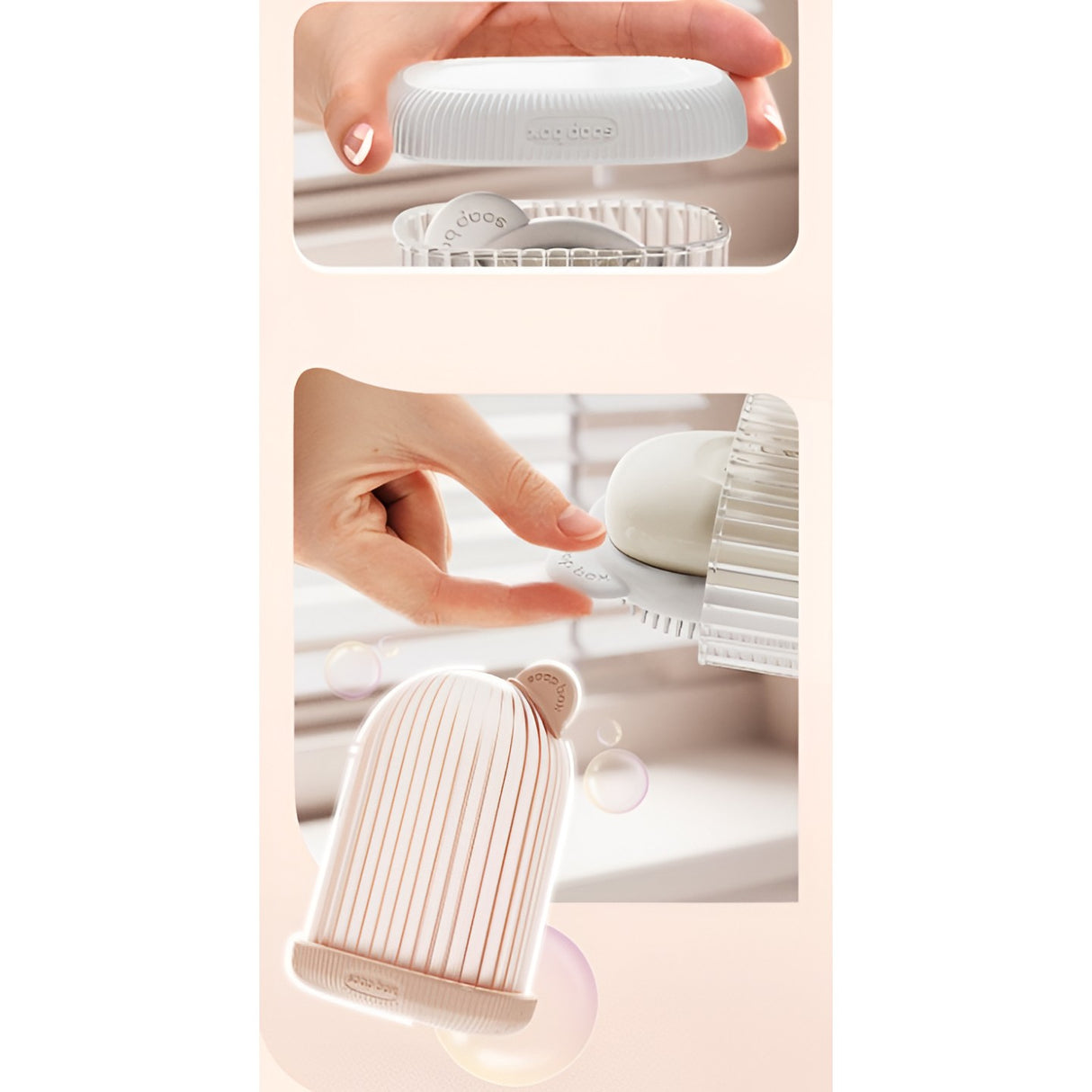 Sapuniera De Calatorie, Suport Pentru Sapun Cu Scurgere A Apei, Recipient Cu Capac Depozitare, Savoniera Pentru Baie, 12.6X6.1X8.4Cm - vivimall.ro