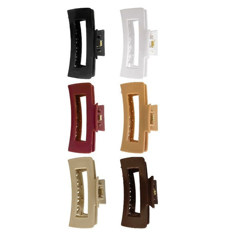 Set 6 Cleme de Par, Vivimall, din Silicon Moale, Rezistent, 10.3 x 5 x 4.4 cm, Multicolor - vivimall.ro