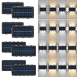 Lampa Solara, Vivimall, 8+4 LED, Lumina Calda, din ABS+PC, 19 x 9.5 cm, IP65, Negru - vivimall.ro