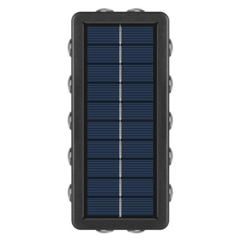 Napelemes lámpa, 8+4 Led, meleg fény, ABS+PC-ből készült, IP65