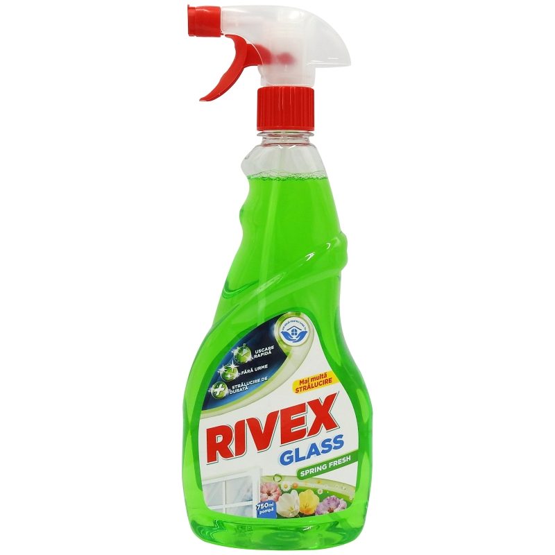 Solutie, Rivex, Geam 750 ml Spring Fresh