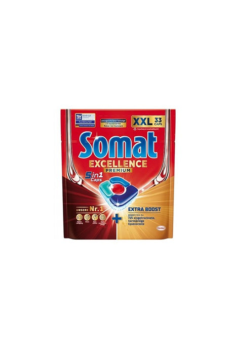 Kapsule pentru mașina de spălat vase SOMAT 5in1 Excellence Premium 33 buc